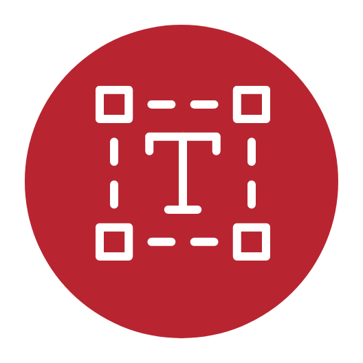 Icon representing editing text