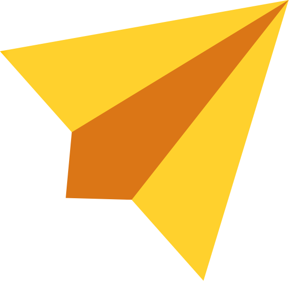 illustration of a paper airplane in the Jet brand style