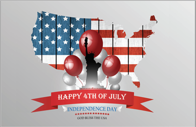 4th of July Postcard